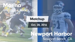Matchup: Marina  vs. Newport Harbor  2016