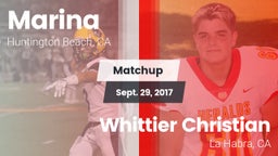 Matchup: Marina  vs. Whittier Christian  2017