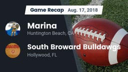 Recap: Marina  vs. South Broward  Bulldawgs 2018