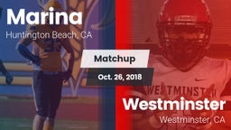 Matchup: Marina  vs. Westminster  2018