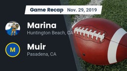 Recap: Marina  vs. Muir  2019