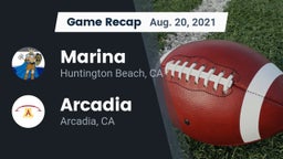 Recap: Marina  vs. Arcadia  2021