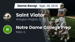 Recap: Saint Viator  vs. Notre Dame College Prep 2018