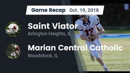 Recap: Saint Viator  vs. Marian Central Catholic  2018