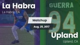 Matchup: La Habra  vs. Upland  2017