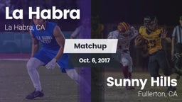 Matchup: La Habra  vs. Sunny Hills  2017