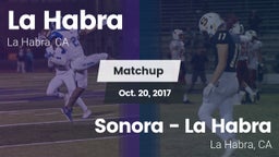 Matchup: La Habra  vs. Sonora  - La Habra 2017