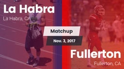Matchup: La Habra  vs. Fullerton  2017