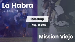 Matchup: La Habra  vs. Mission Viejo 2018