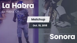 Matchup: La Habra  vs. Sonora 2018