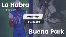 Matchup: La Habra  vs. Buena Park 2018