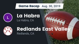 Recap: La Habra  vs. Redlands East Valley  2019