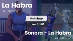 Matchup: La Habra  vs. Sonora  - La Habra 2019