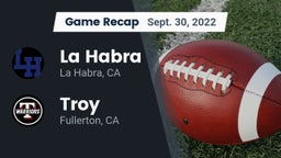Recap: La Habra  vs. Troy  2022