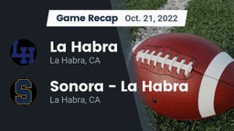 Recap: La Habra  vs. Sonora  - La Habra 2022