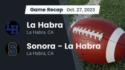Recap: La Habra  vs. Sonora  - La Habra 2023