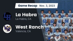 Recap: La Habra  vs. West Ranch  2023