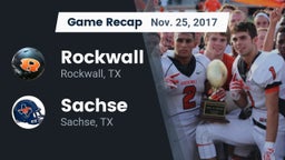 Recap: Rockwall  vs. Sachse  2017