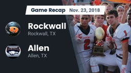 Recap: Rockwall  vs. Allen  2018