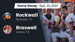 Recap: Rockwall  vs. Braswell  2020