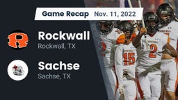 Recap: Rockwall  vs. Sachse  2022