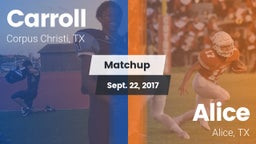 Matchup: Carroll  vs. Alice  2017