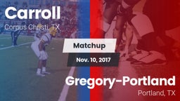 Matchup: Carroll  vs. Gregory-Portland  2017