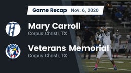 Recap: Mary Carroll  vs. Veterans Memorial  2020