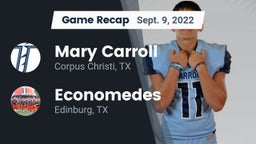 Recap: Mary Carroll  vs. Economedes  2022