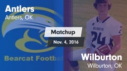 Matchup: Antlers  vs. Wilburton  2016