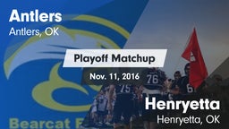 Matchup: Antlers  vs. Henryetta  2016
