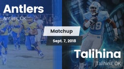 Matchup: Antlers  vs. Talihina  2018