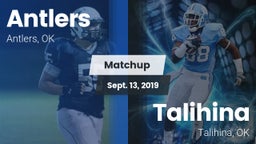 Matchup: Antlers  vs. Talihina  2019