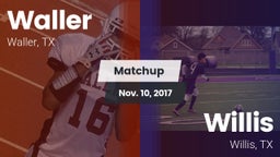 Matchup: Waller  vs. Willis  2017