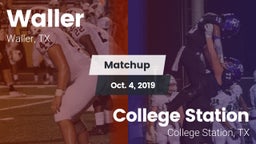 Matchup: Waller  vs. College Station  2019