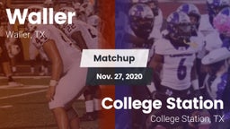 Matchup: Waller  vs. College Station  2020