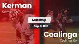 Matchup: Kerman  vs. Coalinga  2017