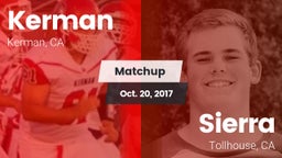 Matchup: Kerman  vs. Sierra  2017