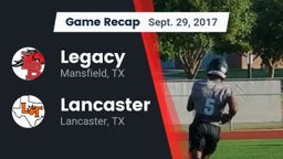 Recap: Legacy  vs. Lancaster  2017