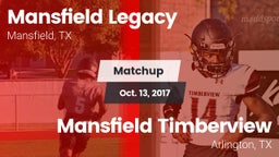 Matchup: Mansfield Legacy vs. Mansfield Timberview  2017
