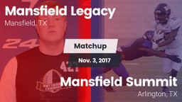 Matchup: Mansfield Legacy vs. Mansfield Summit  2017
