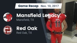 Recap: Mansfield Legacy  vs. Red Oak  2017