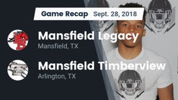Recap: Mansfield Legacy  vs. Mansfield Timberview  2018