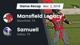 Recap: Mansfield Legacy  vs. Samuell  2018