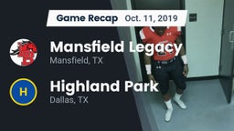 Recap: Mansfield Legacy  vs. Highland Park  2019