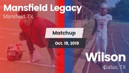 Matchup: Mansfield Legacy vs. Wilson  2019