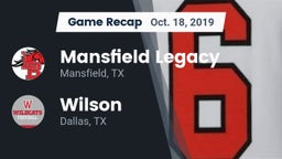 Recap: Mansfield Legacy  vs. Wilson  2019