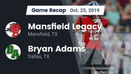 Recap: Mansfield Legacy  vs. Bryan Adams  2019