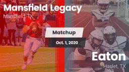 Matchup: Mansfield Legacy vs. Eaton  2020
