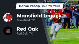 Recap: Mansfield Legacy  vs. Red Oak  2020